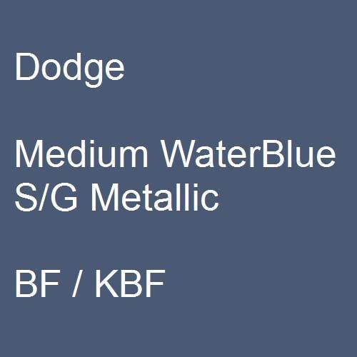 Dodge, Medium WaterBlue S/G Metallic, BF / KBF.